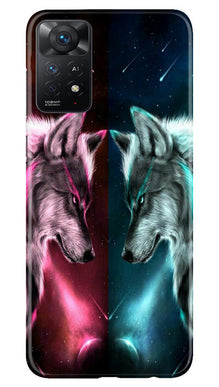 Wolf fight Mobile Back Case for Redmi Note 11 Pro Plus (Design - 190)