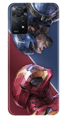 Ironman Captain America Mobile Back Case for Redmi Note 11 Pro Plus (Design - 214)