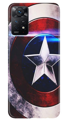 Captain America Shield Mobile Back Case for Redmi Note 11 Pro Plus (Design - 219)