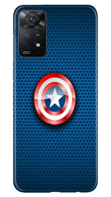 Captain America Shield Mobile Back Case for Redmi Note 11 Pro Plus (Design - 222)