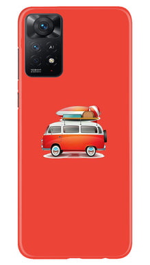 Travel Bus Mobile Back Case for Redmi Note 11 Pro Plus (Design - 227)