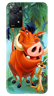Timon and Pumbaa Mobile Back Case for Redmi Note 11 Pro Plus (Design - 267)
