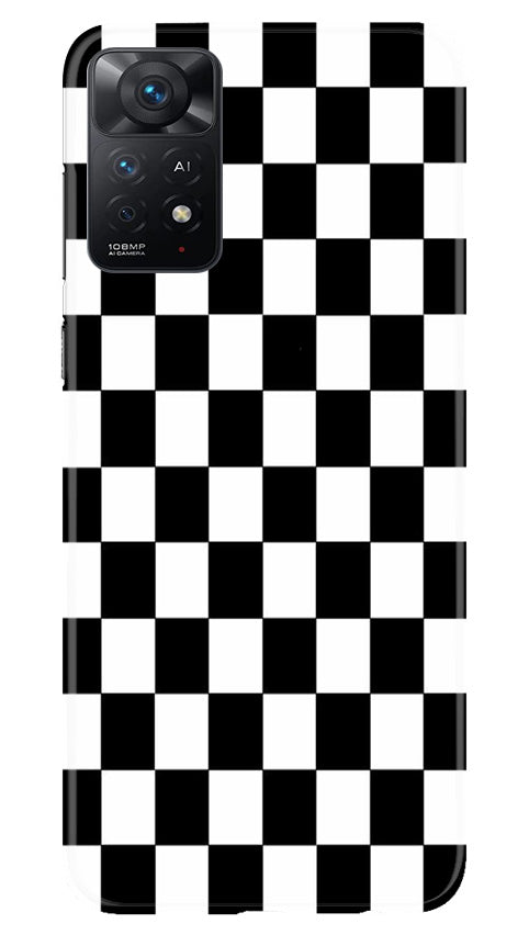 Black White Boxes Mobile Back Case for Redmi Note 11 Pro Plus (Design - 331)
