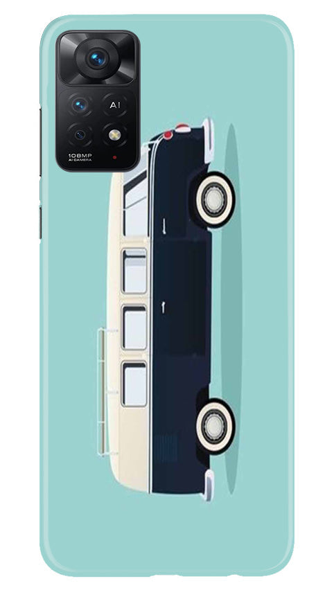 Travel Bus Mobile Back Case for Redmi Note 11 Pro Plus (Design - 338)