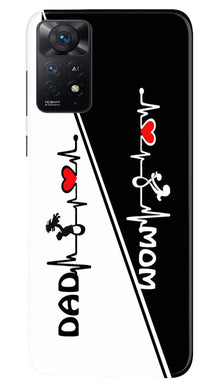 Love Mom Dad Mobile Back Case for Redmi Note 11 Pro Plus (Design - 344)
