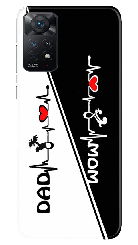 Love Mom Dad Mobile Back Case for Redmi Note 11 Pro Plus (Design - 344)