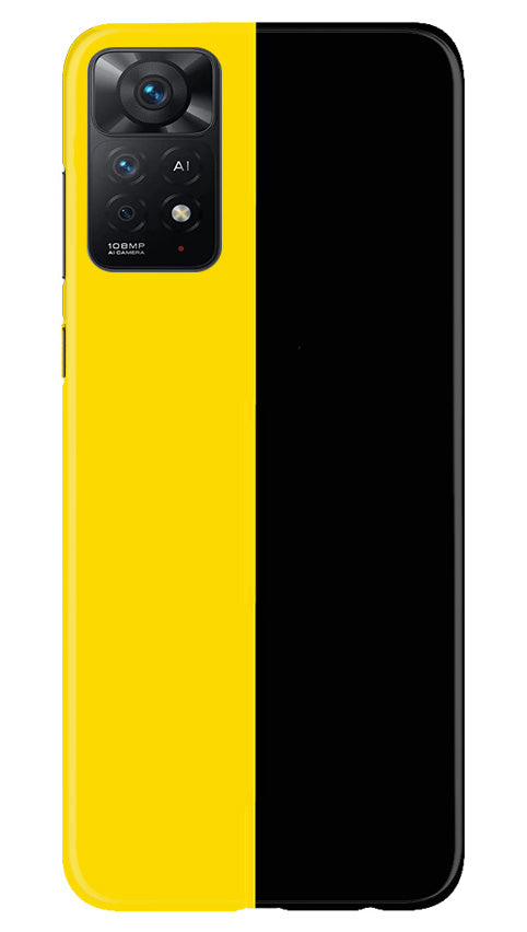 Black Yellow Pattern Mobile Back Case for Redmi Note 11 Pro Plus (Design - 354)