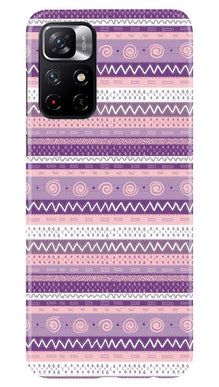Zigzag line pattern3 Mobile Back Case for Redmi Note 11T 5G (Design - 11)