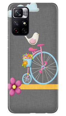 Sparron with cycle Mobile Back Case for Redmi Note 11T 5G (Design - 34)