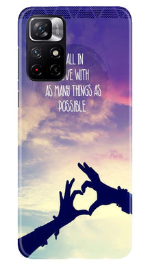 Fall in love Mobile Back Case for Redmi Note 11T 5G (Design - 50)