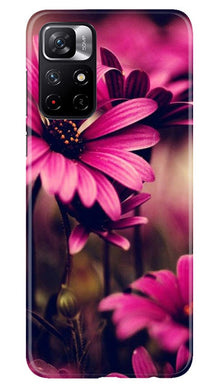 Purple Daisy Mobile Back Case for Redmi Note 11T 5G (Design - 65)
