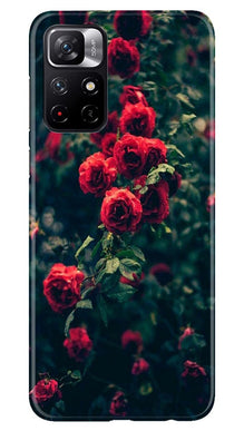 Red Rose Mobile Back Case for Redmi Note 11T 5G (Design - 66)