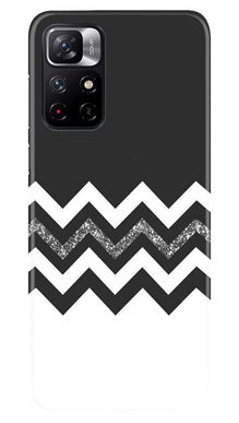 Black white Pattern2Mobile Back Case for Redmi Note 11T 5G (Design - 83)