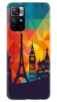 Eiffel Tower2 Mobile Back Case for Redmi Note 11T 5G (Design - 91)