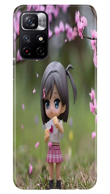 Cute Girl Mobile Back Case for Redmi Note 11T 5G (Design - 92)