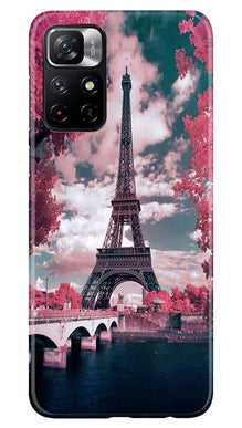 Eiffel Tower Mobile Back Case for Redmi Note 11T 5G  (Design - 101)