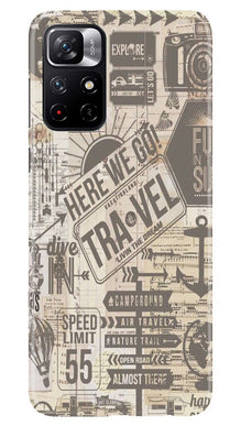 Travel Mobile Back Case for Redmi Note 11T 5G  (Design - 104)