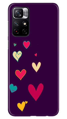 Purple Background Mobile Back Case for Redmi Note 11T 5G  (Design - 107)