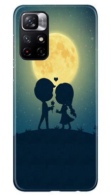 Love Couple Mobile Back Case for Redmi Note 11T 5G  (Design - 109)