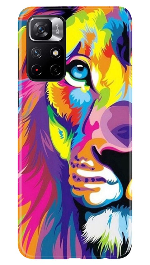 Colorful Lion Case for Redmi Note 11T 5G  (Design - 110)