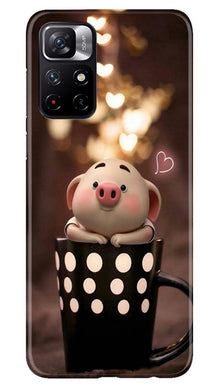 Cute Bunny Mobile Back Case for Redmi Note 11T 5G (Design - 213)