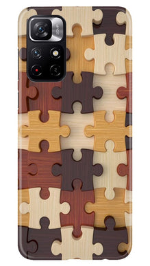 Puzzle Pattern Mobile Back Case for Redmi Note 11T 5G (Design - 217)