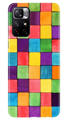 Colorful Square Mobile Back Case for Redmi Note 11T 5G (Design - 218)