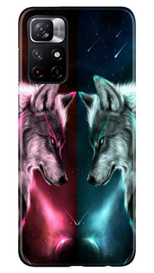 Wolf fight Mobile Back Case for Redmi Note 11T 5G (Design - 221)