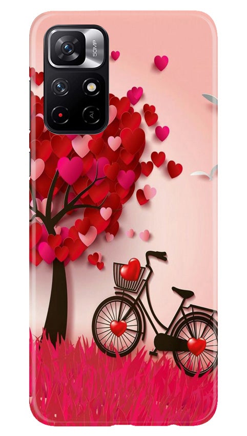 Red Heart Cycle Case for Redmi Note 11T 5G (Design No. 222)