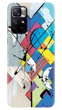 Modern Art Mobile Back Case for Redmi Note 11T 5G (Design - 235)
