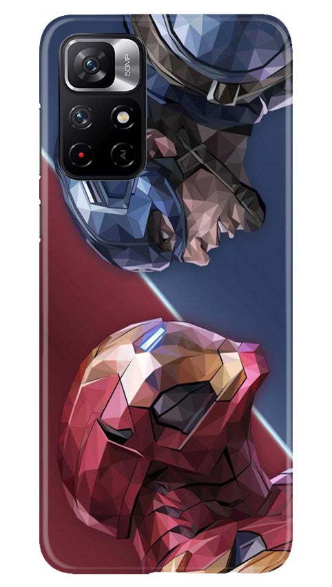 Ironman Captain America Case for Redmi Note 11T 5G (Design No. 245)