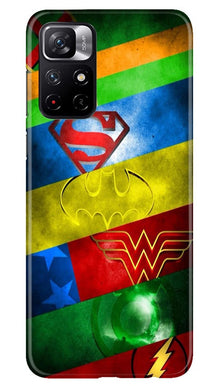 Superheros Logo Mobile Back Case for Redmi Note 11T 5G (Design - 251)