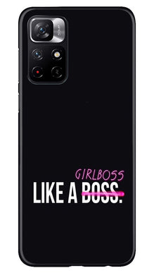 Like a Girl Boss Mobile Back Case for Redmi Note 11T 5G (Design - 265)