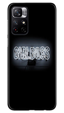 Girl Boss Black Mobile Back Case for Redmi Note 11T 5G (Design - 268)