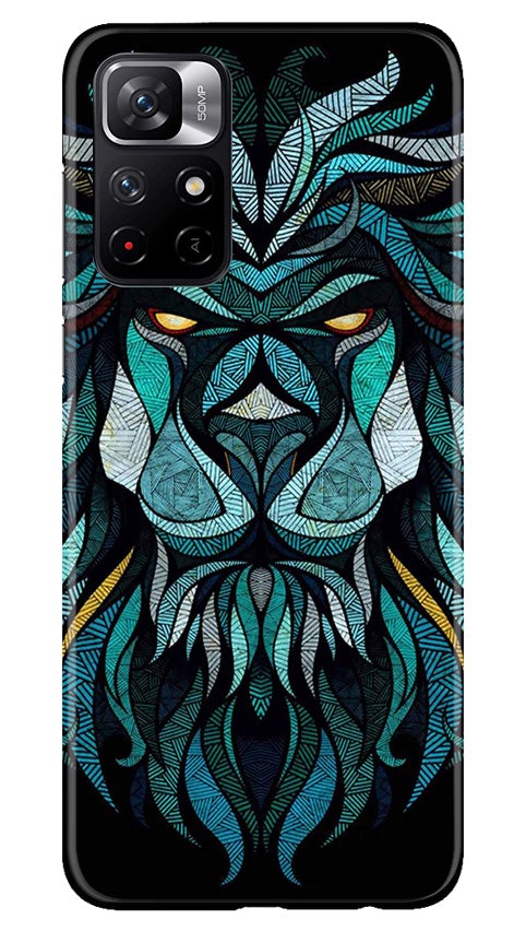 Lion Mobile Back Case for Redmi Note 11T 5G(Design - 314)