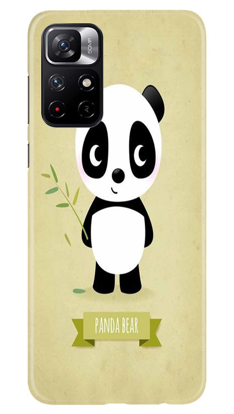Panda Bear Mobile Back Case for Redmi Note 11T 5G(Design - 317)