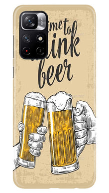 Drink Beer Mobile Back Case for Redmi Note 11T 5G(Design - 328)