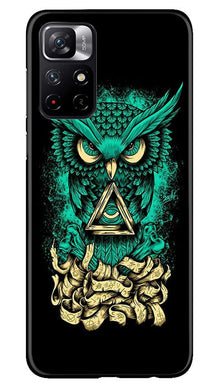 Owl Mobile Back Case for Redmi Note 11T 5G(Design - 358)