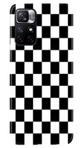 Black White Boxes Mobile Back Case for Mi 11T 5G(Design - 372)