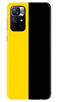 Black Yellow Pattern Mobile Back Case for Mi 11T 5G(Design - 397)