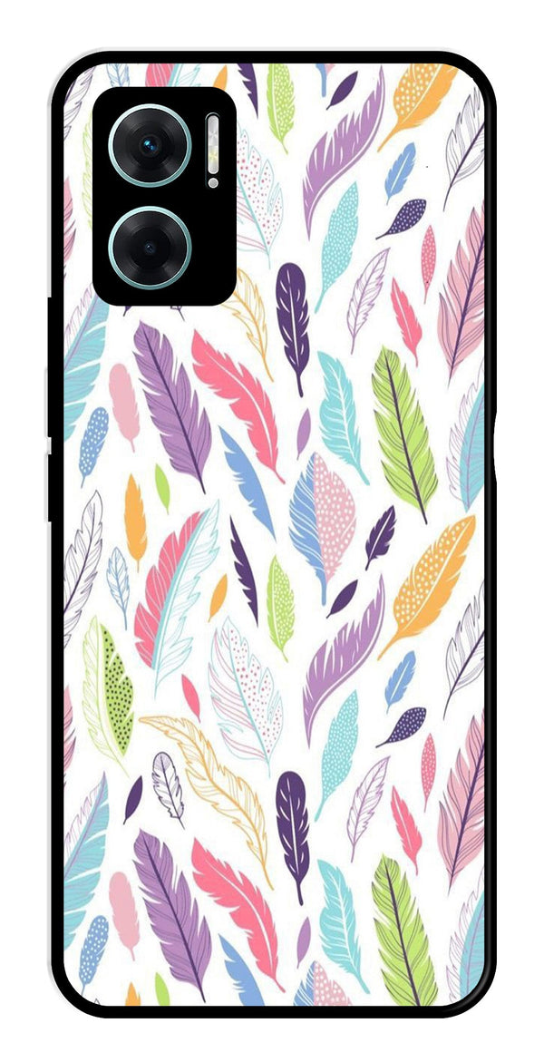 Colorful Feathers Metal Mobile Case for Redmi 11 Prime 5G   (Design No -06)