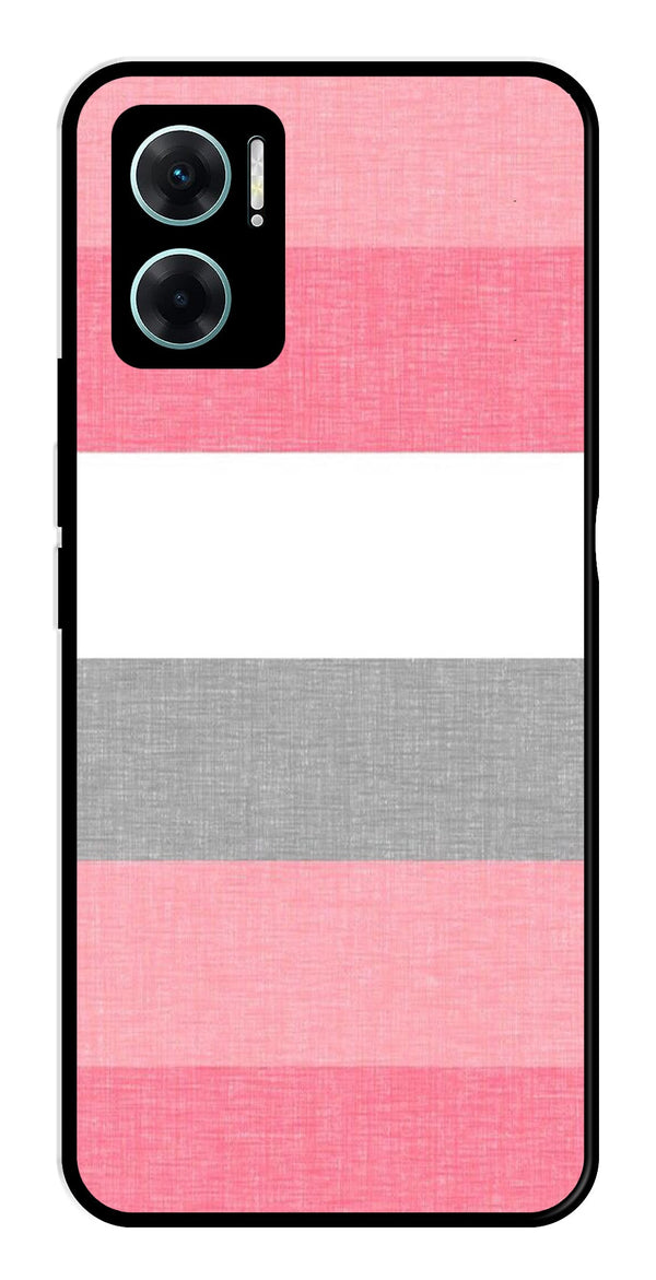 Pink Pattern Metal Mobile Case for Redmi 11 Prime 5G   (Design No -23)
