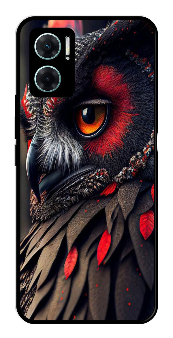 Owl Design Metal Mobile Case for Redmi 11 Prime 5G   (Design No -26)