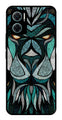 Lion Pattern Metal Mobile Case for Redmi 11 Prime 5G   (Design No -40)