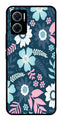 Flower Leaves Design Metal Mobile Case for Redmi 11 Prime 5G   (Design No -50)
