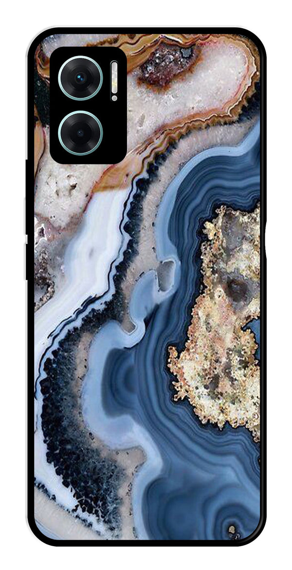 Marble Design Metal Mobile Case for Redmi 11 Prime 5G   (Design No -53)