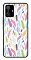 Colorful Feathers Metal Mobile Case for Xiaomi 11T Pro 5G   (Design No -06)