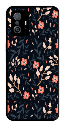 Floral Pattern Metal Mobile Case for Xiaomi 11T Pro 5G