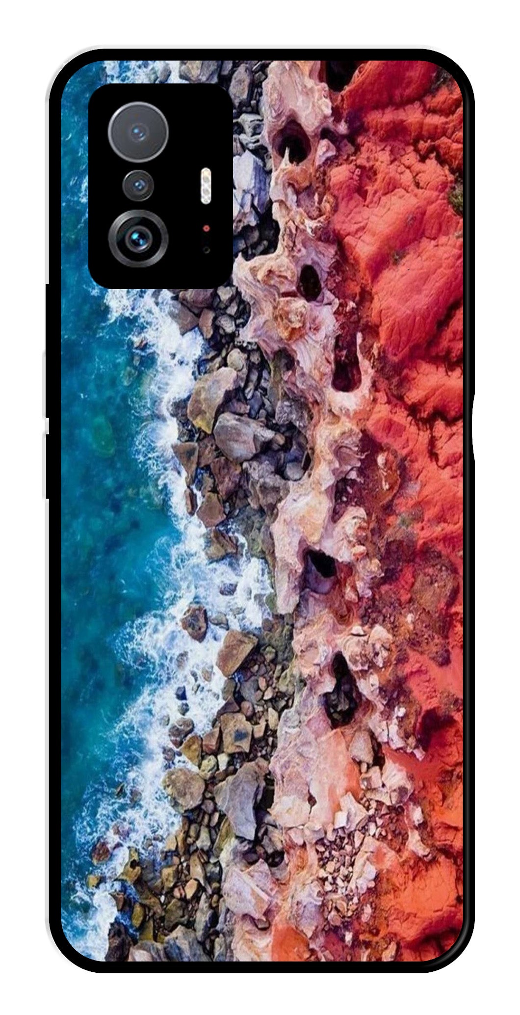 Sea Shore Metal Mobile Case for Xiaomi 11T Pro 5G   (Design No -18)