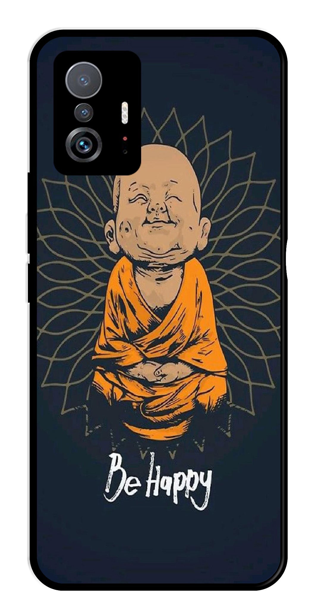 Be Happy Metal Mobile Case for Xiaomi 11T Pro 5G   (Design No -27)